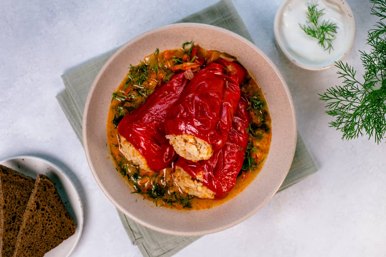 Fylld paprika med kött