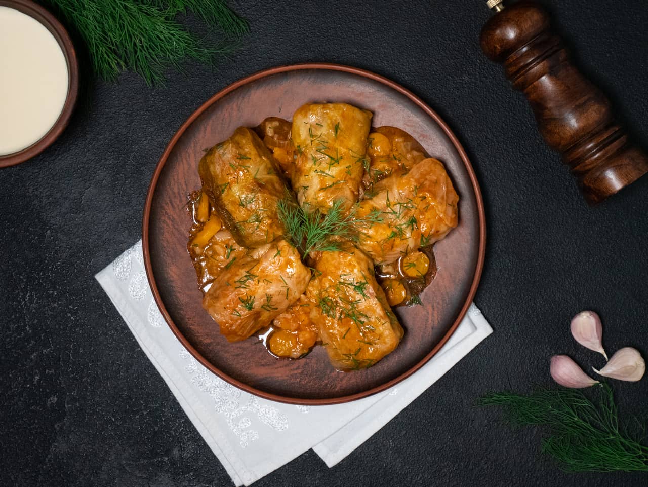 Holubtsi (Kåldolmar) med kött